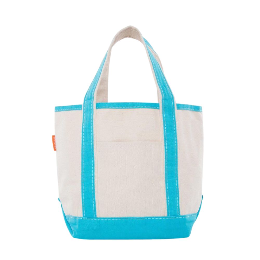 Canvas Boat Tote Bag with Monogram {Coral}