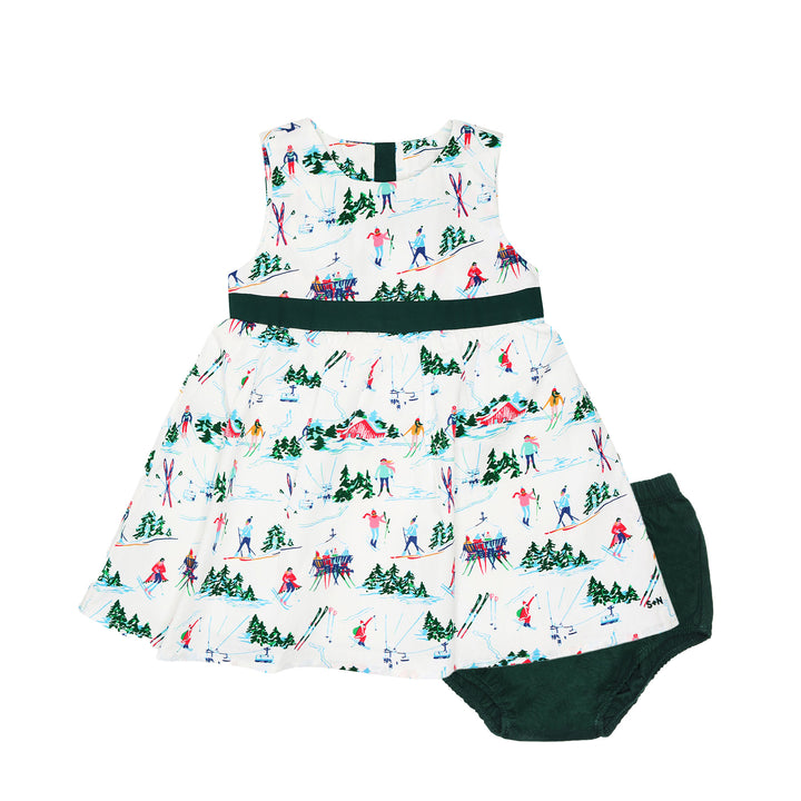 ski print dress set