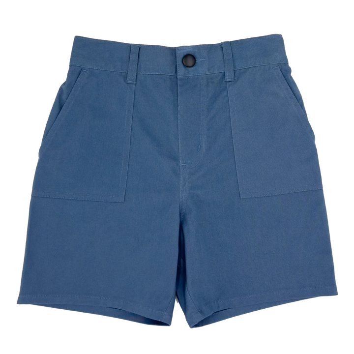 All Day Twill Short in Slate Blue front