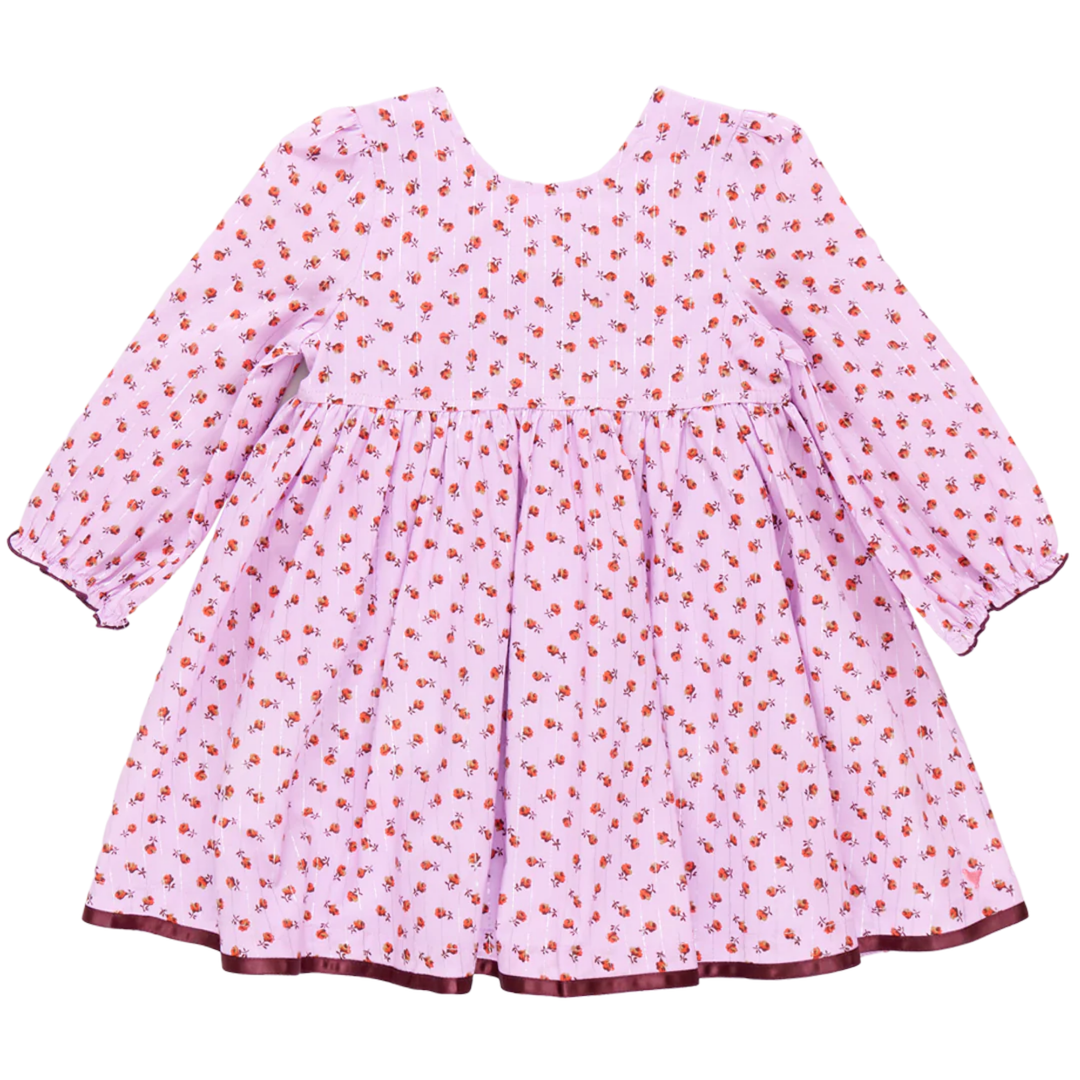 Amma Dress - Lavender Tiny Roses front