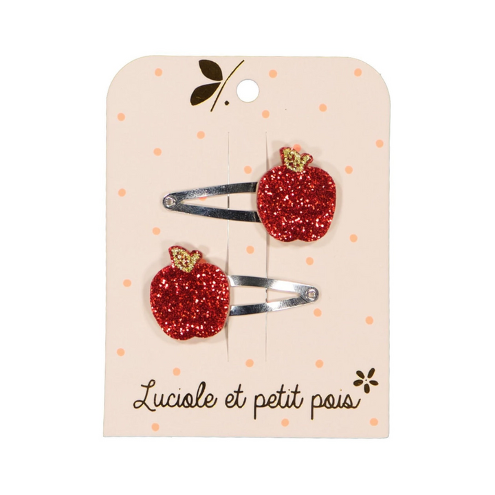 Apple Hair Clips front