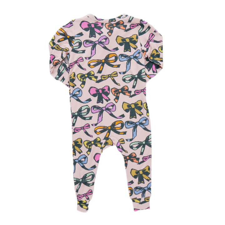 Baby Bamboo Romper - Multi Bows back