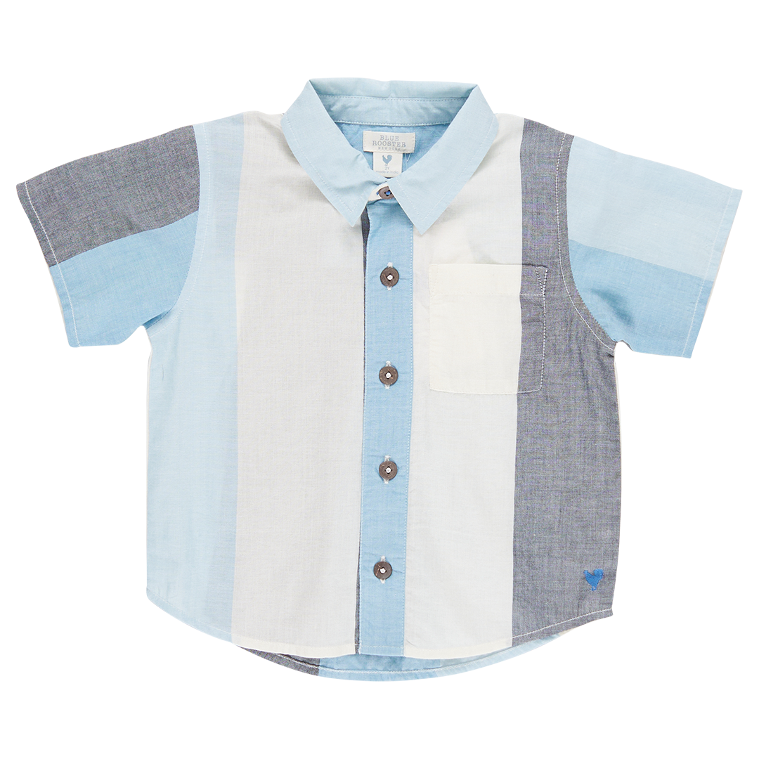 Baby Jack Shirt - Ocean Stripe front