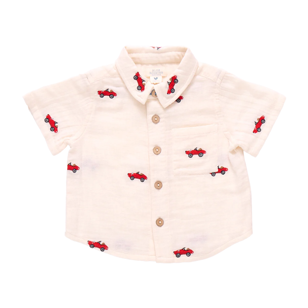 Baby Jack Shirt - Vintage Car Embroidery front