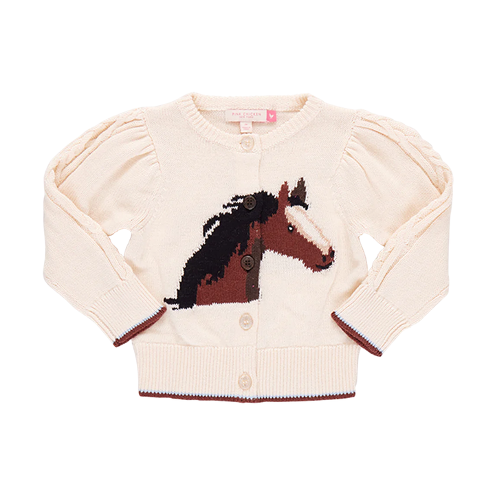 Baby Cable Constance Sweater - Wild Horse front