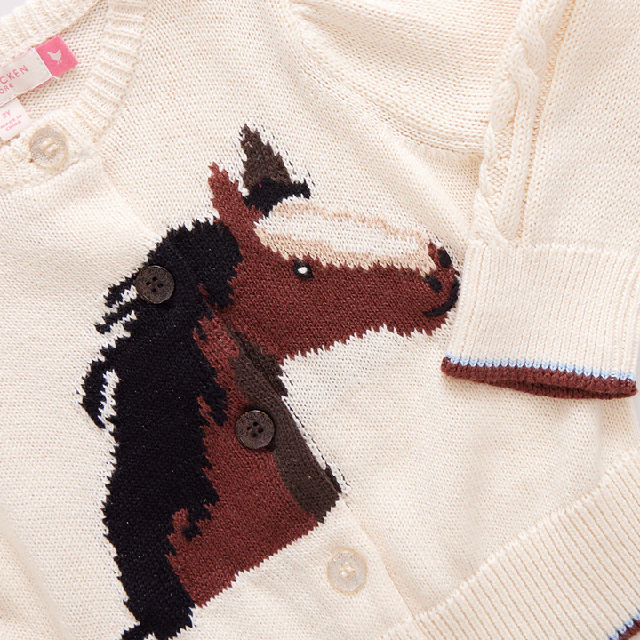 Baby Cable Constance Sweater - Wild Horse details