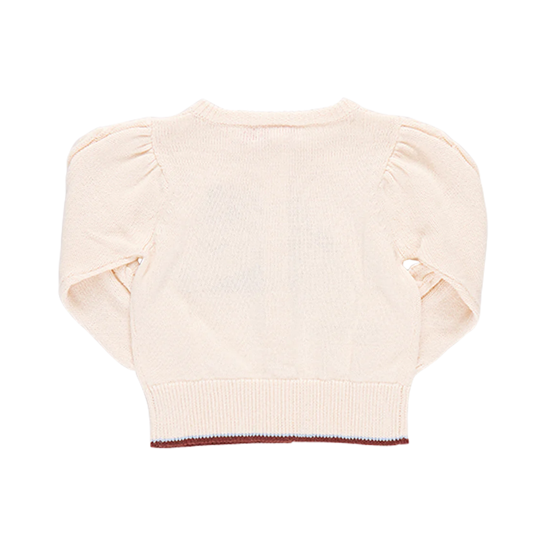 Baby Cable Constance Sweater - Wild Horse back