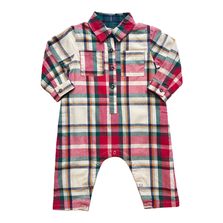 Baby Easton Jumper - Holiday Tartan front