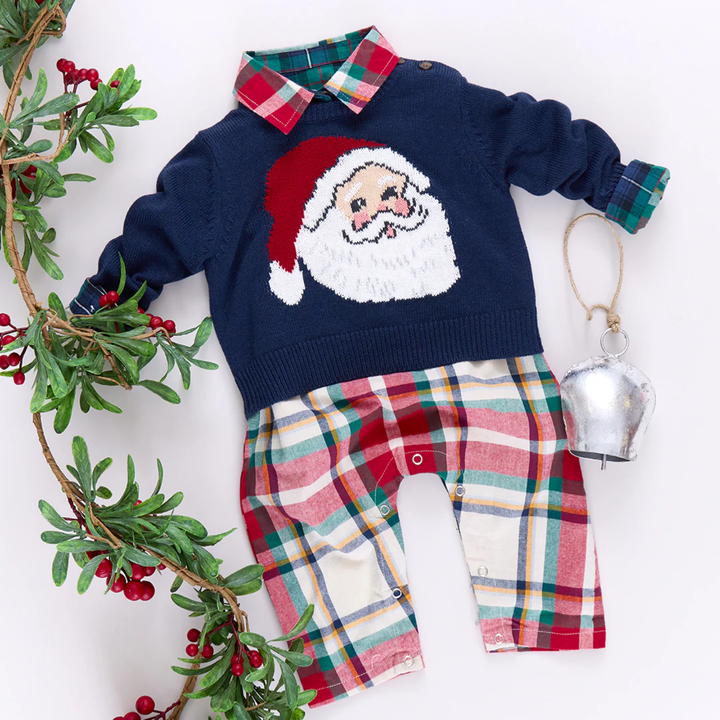 Baby Easton Jumper - Holiday Tartan