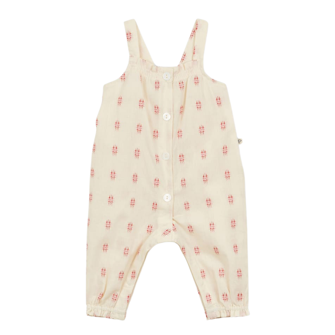 Baby Embroidered Jumpsuit in Rouge front