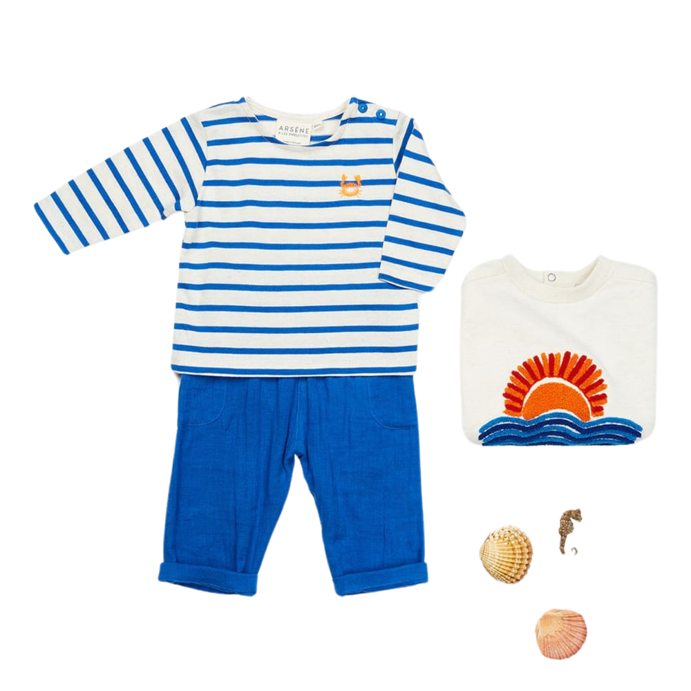 Baby Sailor Shirt in Electric Blue