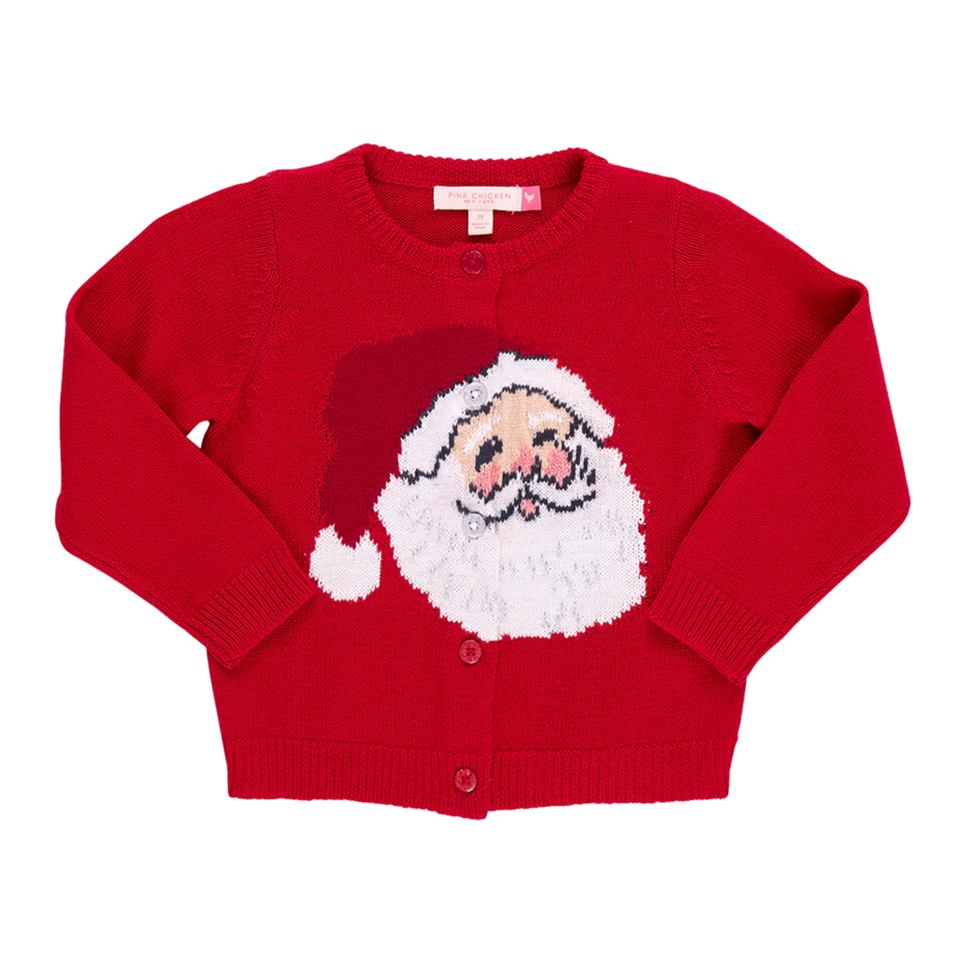 Baby Maude Sweater - Red Santa front