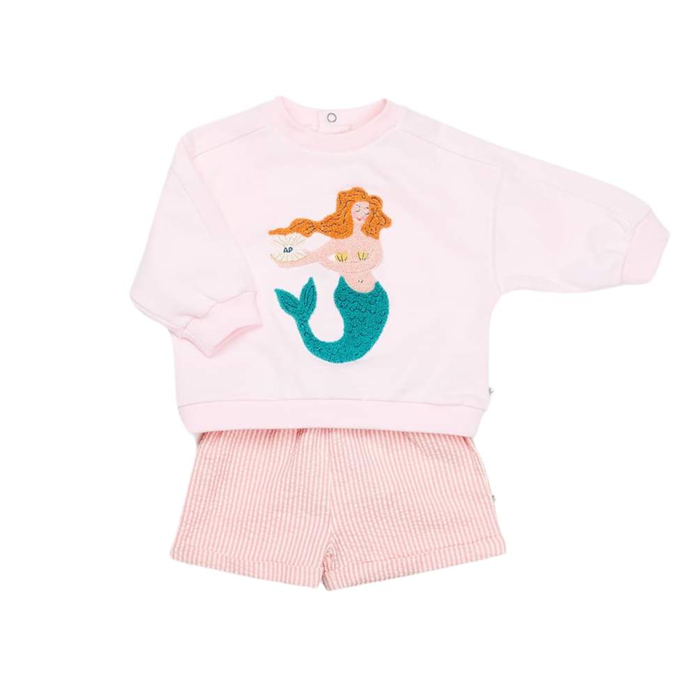 Baby Mermaid Sweatshirt in Powder