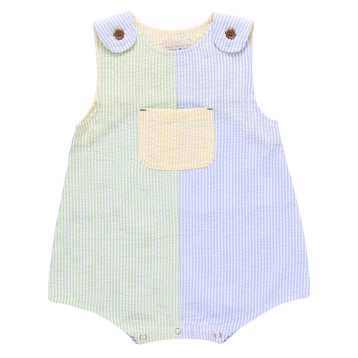 Baby Noah Jumper- Color Block Seersucker front