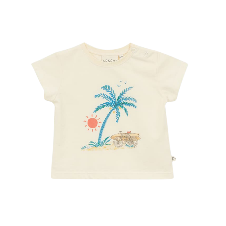 Baby Palm T-Shirt in Ecru front