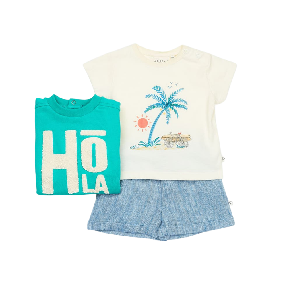 Baby Palm T-Shirt in Ecru