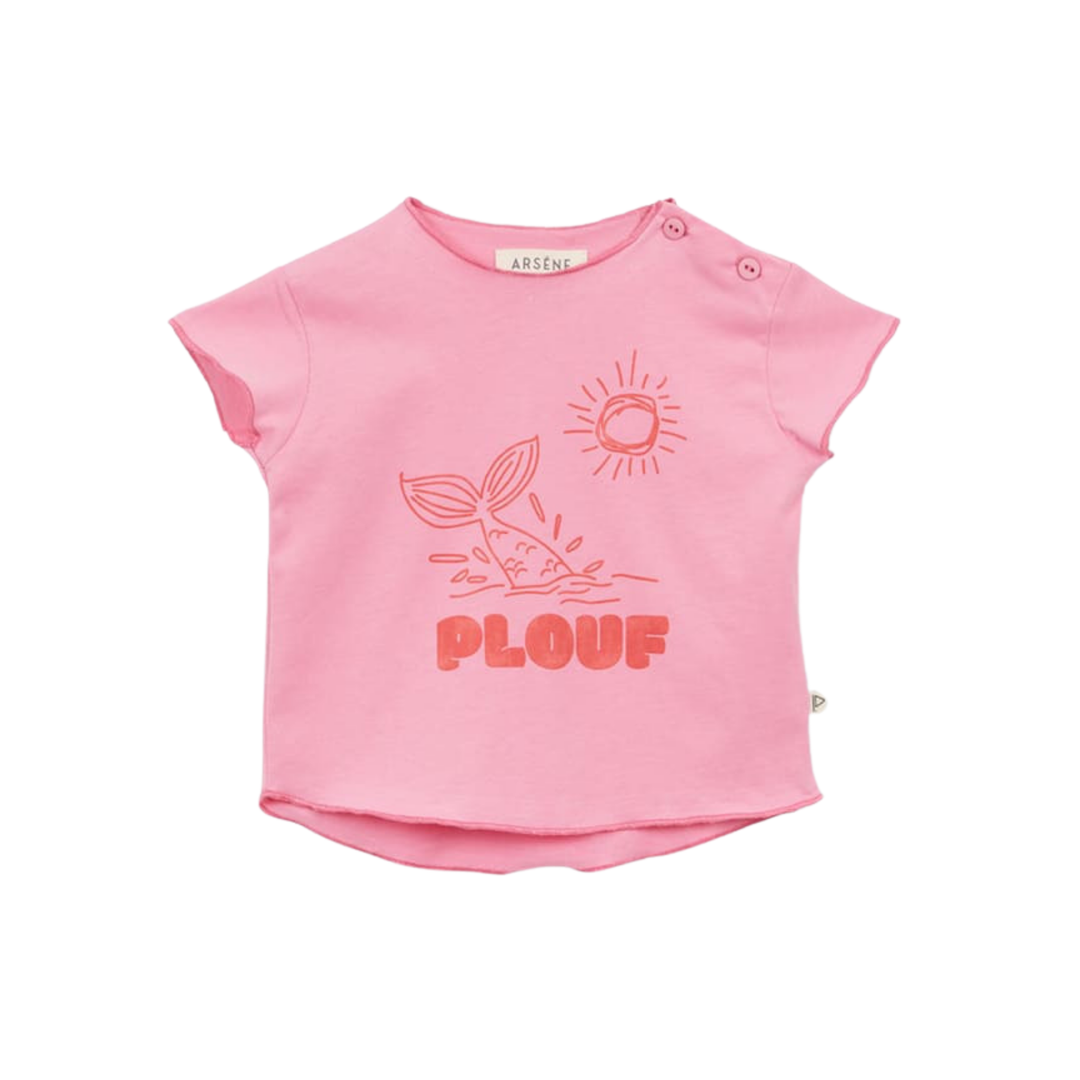 Baby Plouf T-Shirt in Rose front