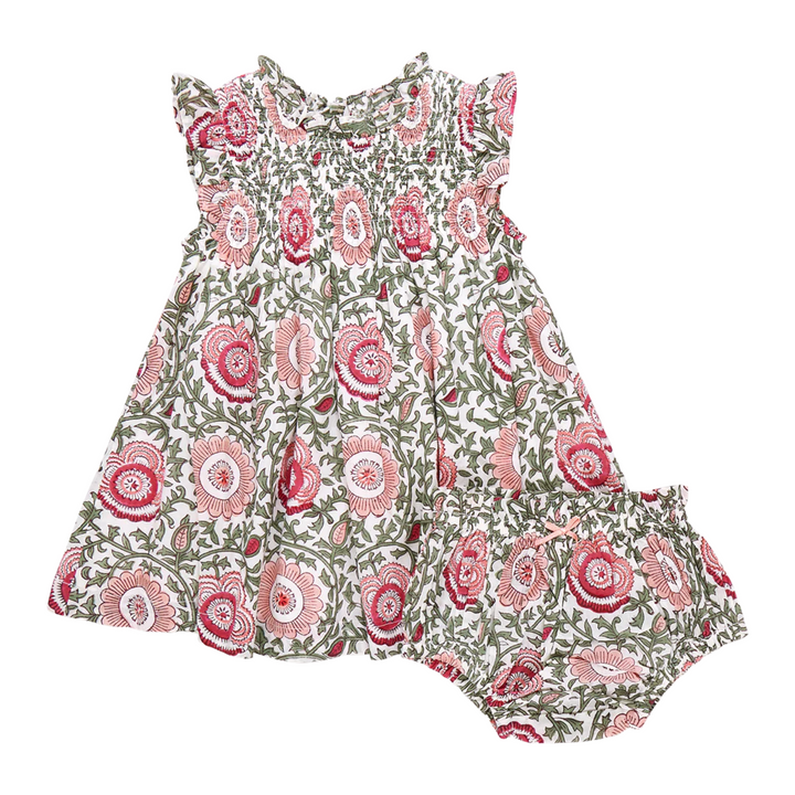 Baby Stevie Dress Set - Pink Lisbon Floral back