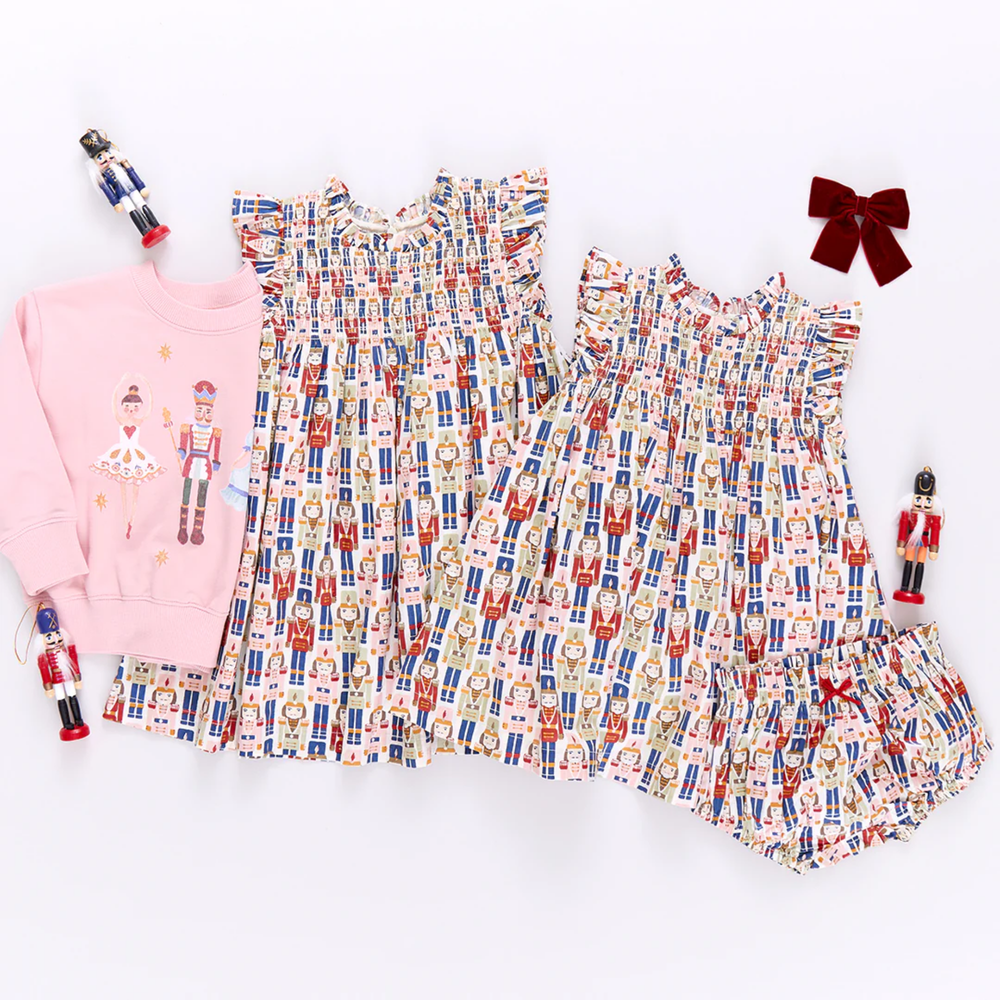 Baby Stevie Dress Set - Vintage Nutcracker