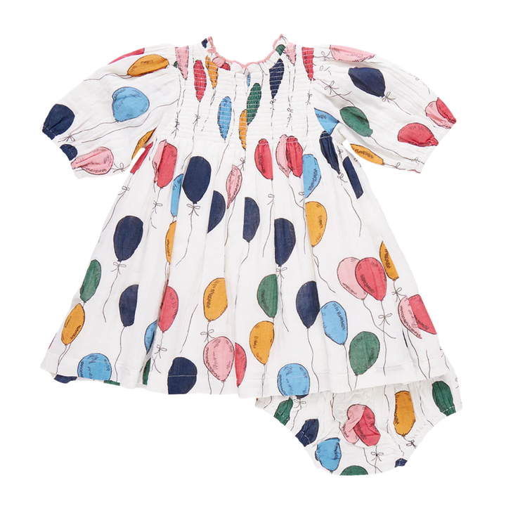 Baby Stevie Puff Sleeve Dress Set - Balloon Bunches back