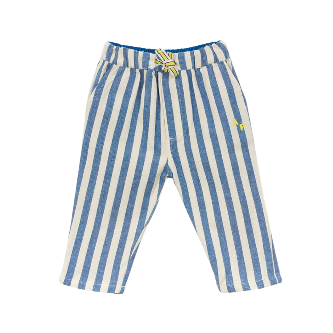 Baby Trousers in Cobalt Stripe front