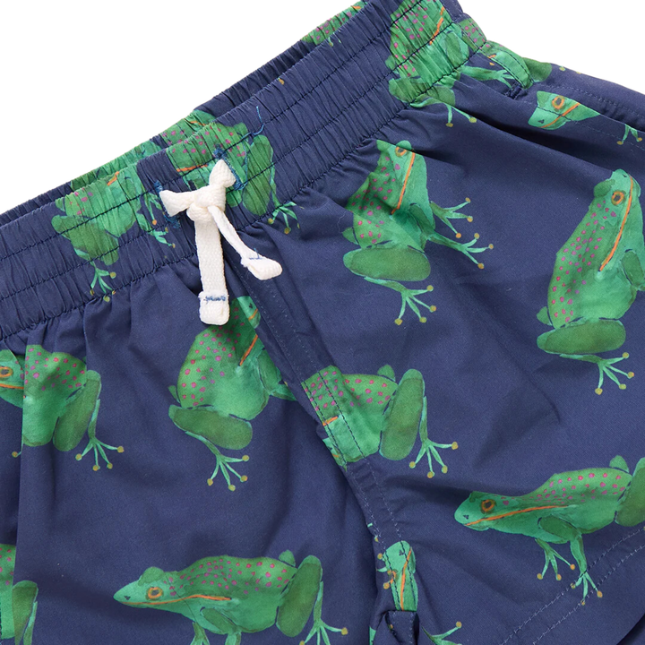 Baby Swim Trunk - Navy Frogs details