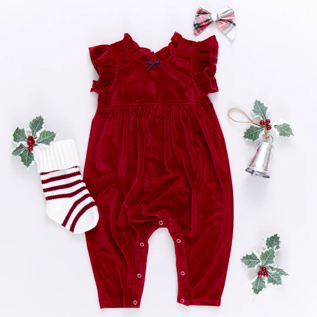 Baby Velour Jennifer Jumper - Red