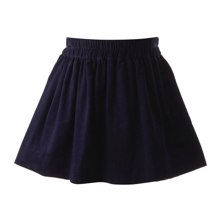 Babycord Pull on Skirt in Navy front