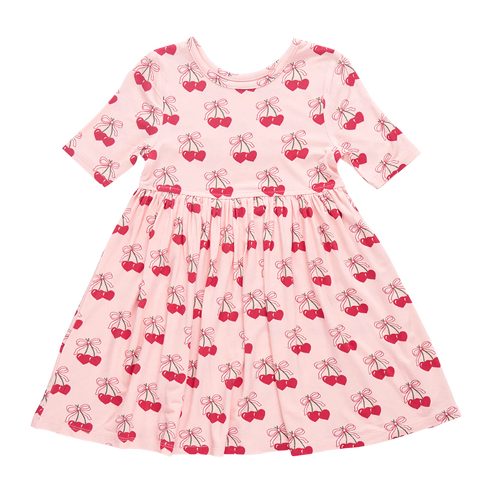 Bamboo Steph Dress - Cherry Hearts back