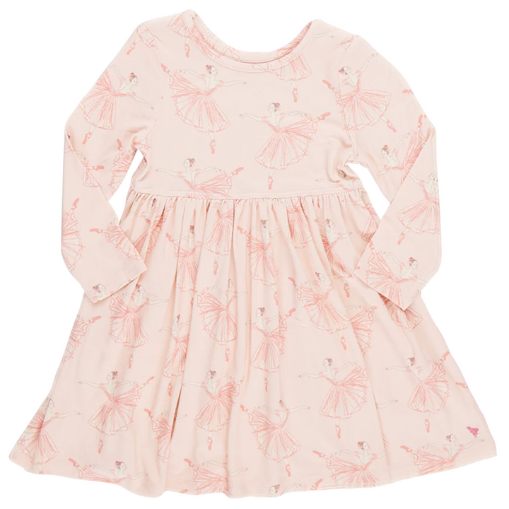 Bamboo Steph Dress - Pink Ballerinas front