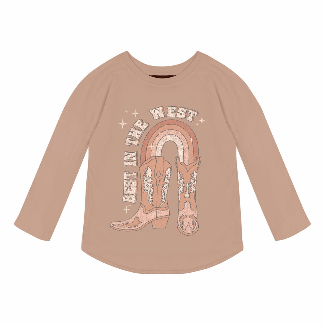 Best In The West Raglan in Rose front