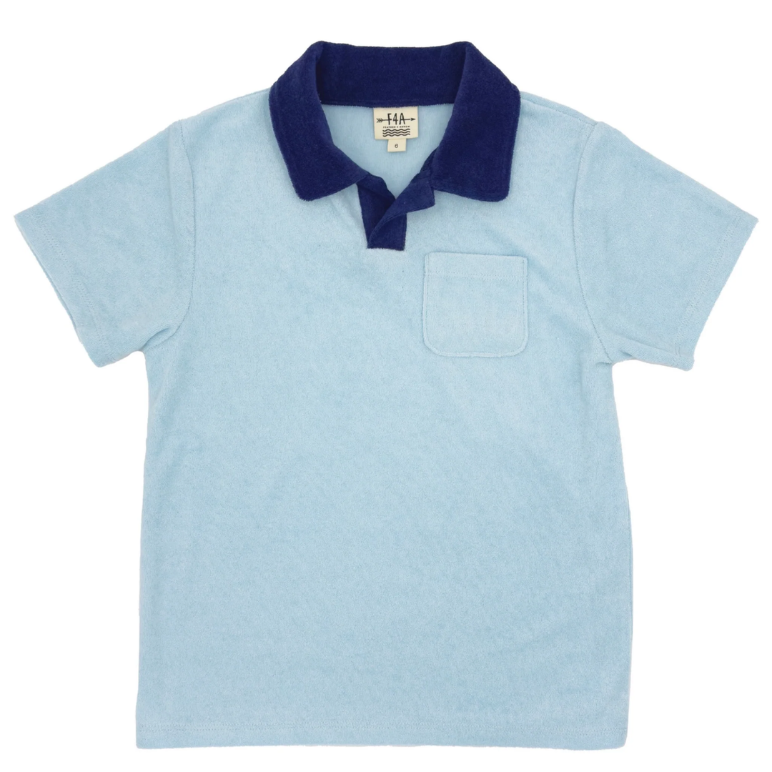 Boardwalk Terry Shirt in Crystal Blue front