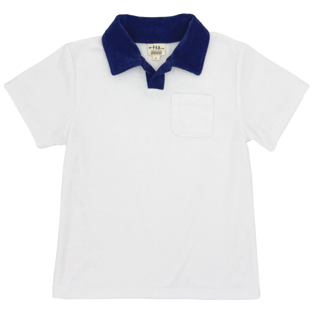 Boardwalk Terry Shirt in White front