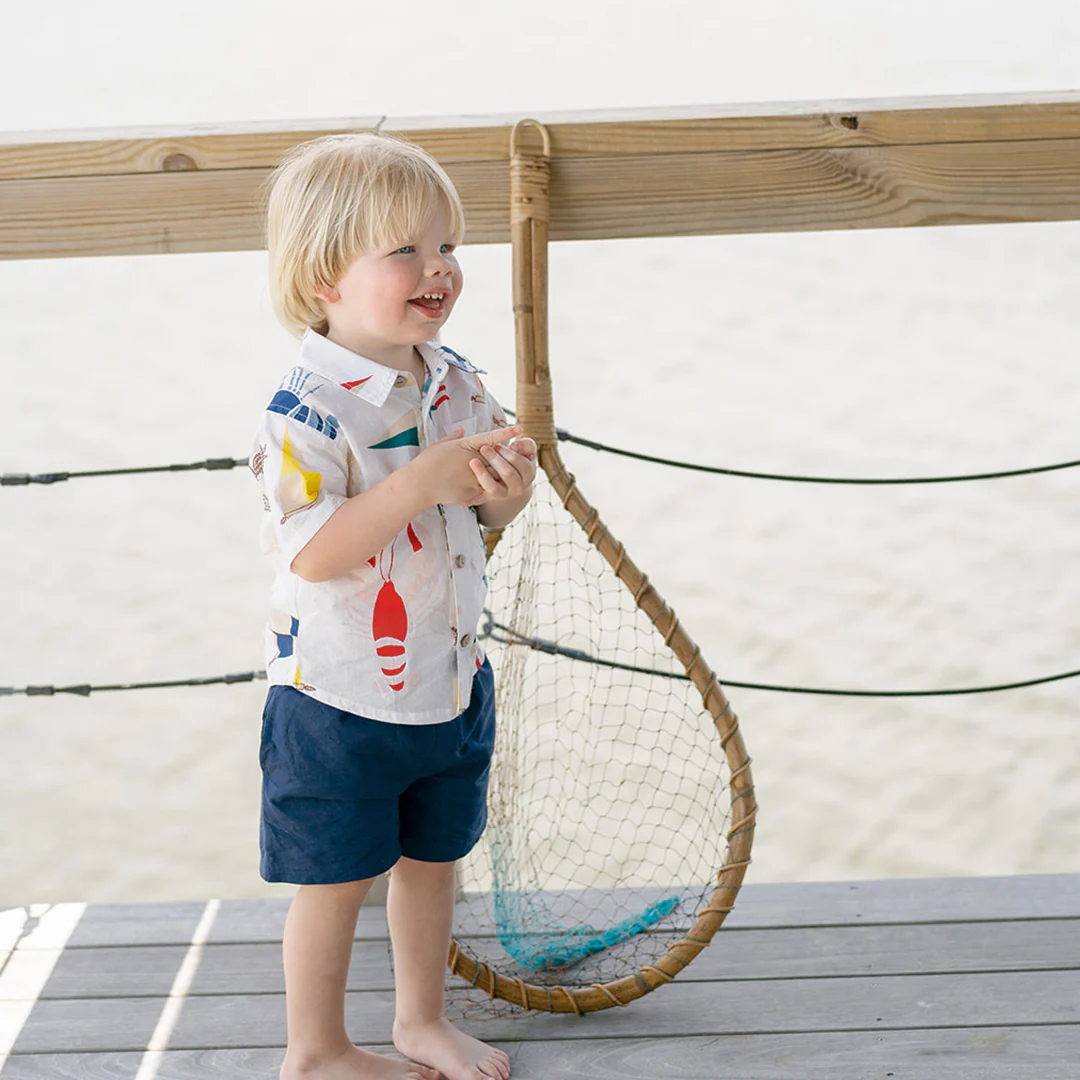 a little boy wearing Jack Shirt - Nautical Notions