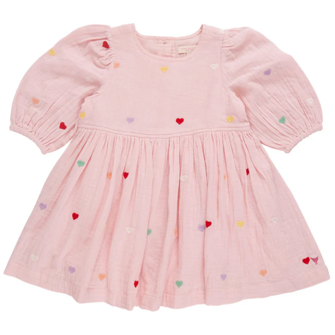 Brooke Dress - Candy Heart Embroidery front