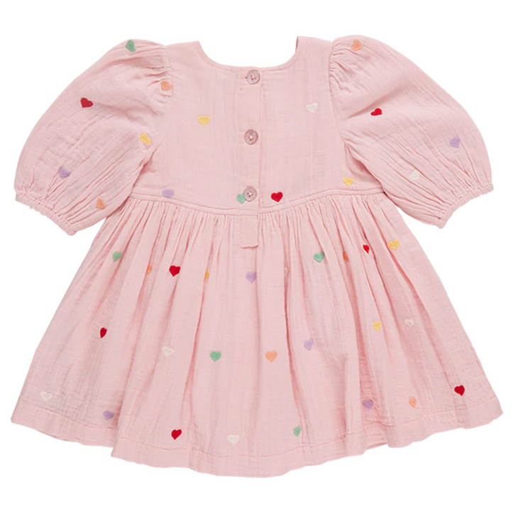 Brooke Dress - Candy Heart Embroidery back