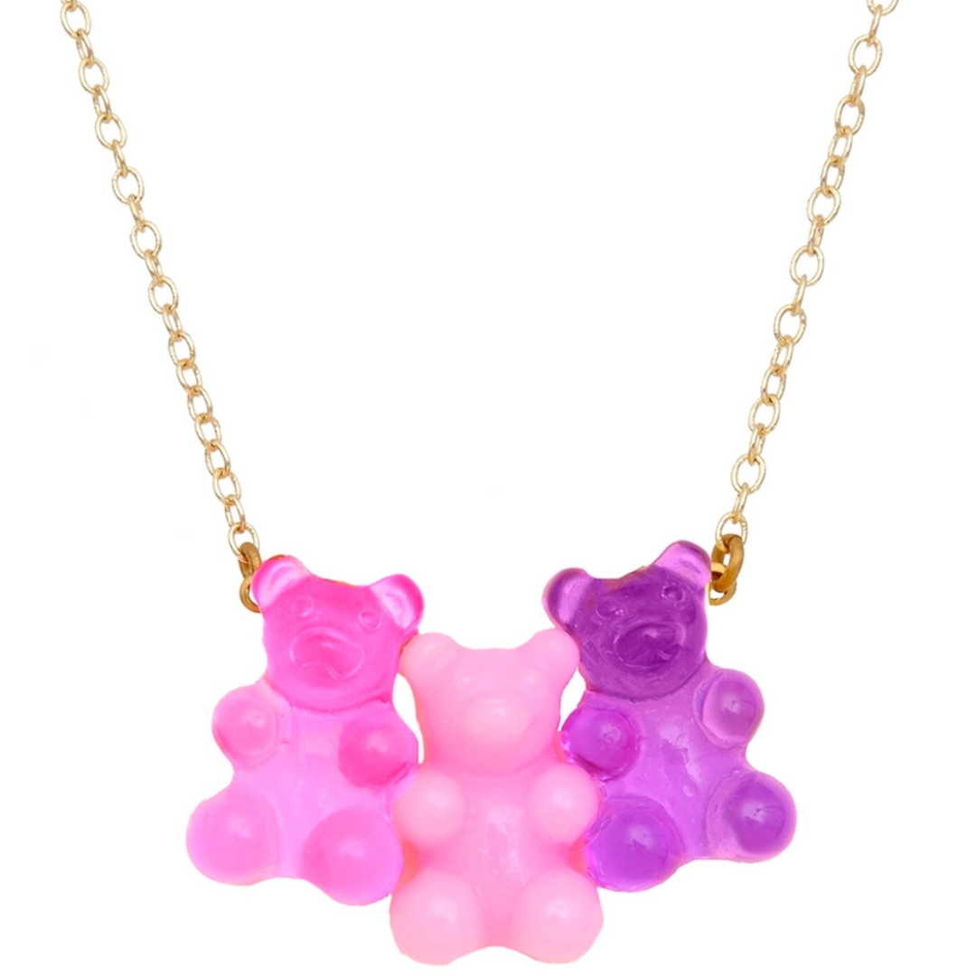 Bubblegum Gummy Bear Necklace front