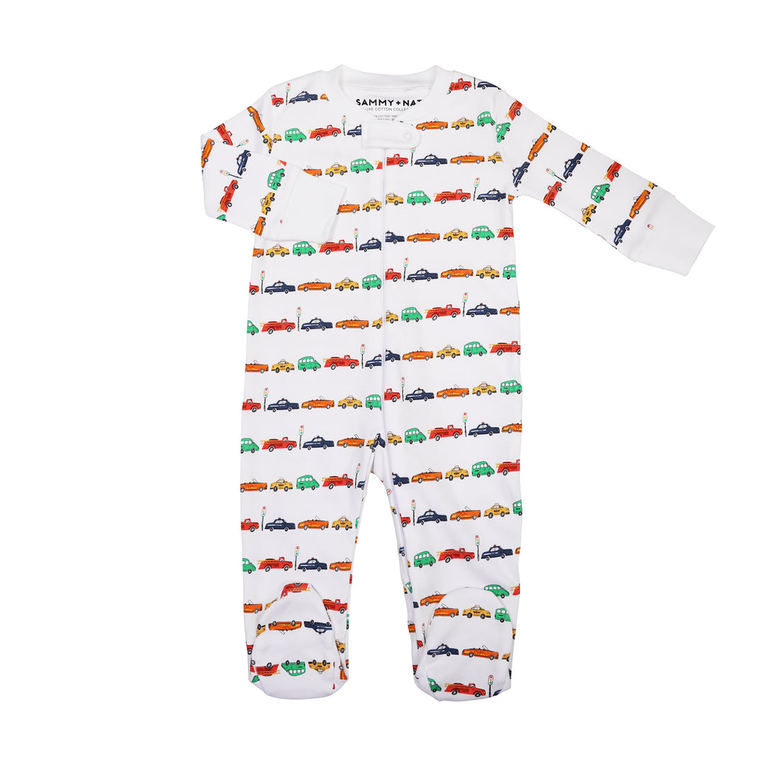 Car Parade Zipper Romper no feet