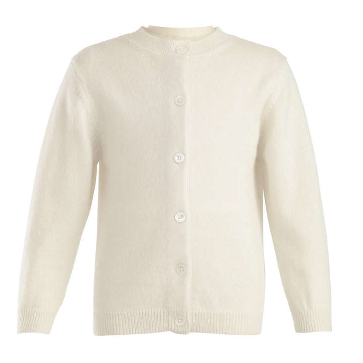 Cashmere Cardigan in Ivory front