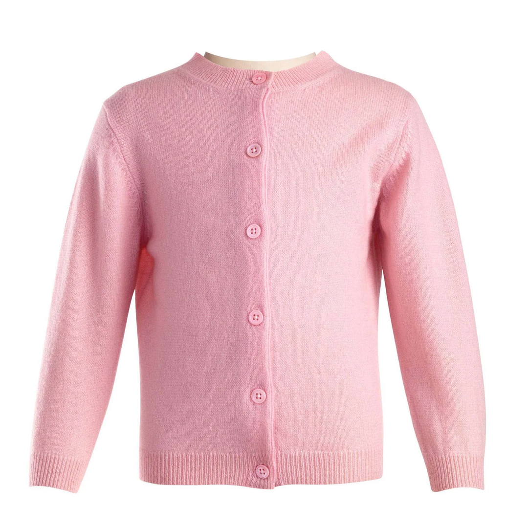 Cashmere Cardigan in Pink front