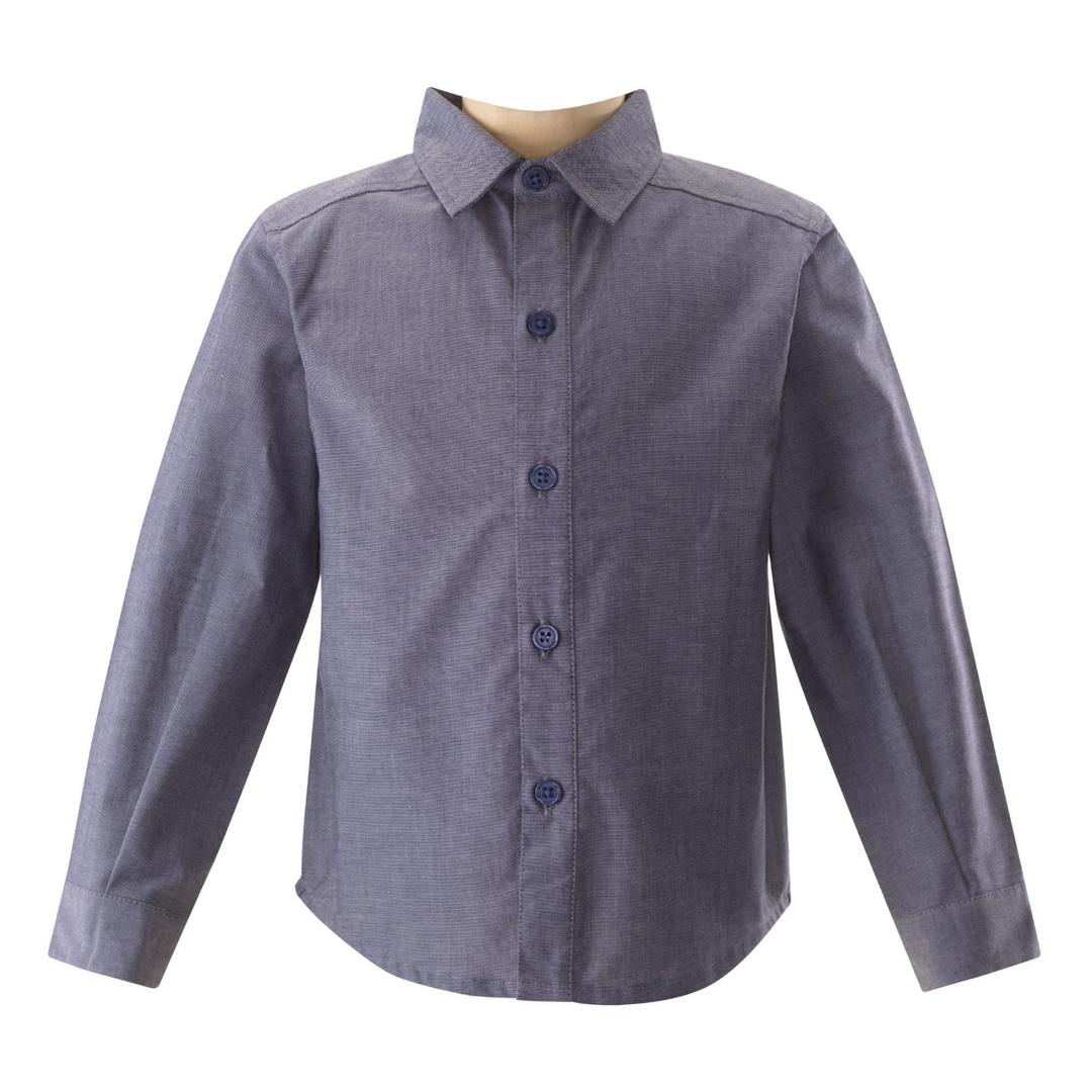 Chambray Shirt in Blue front