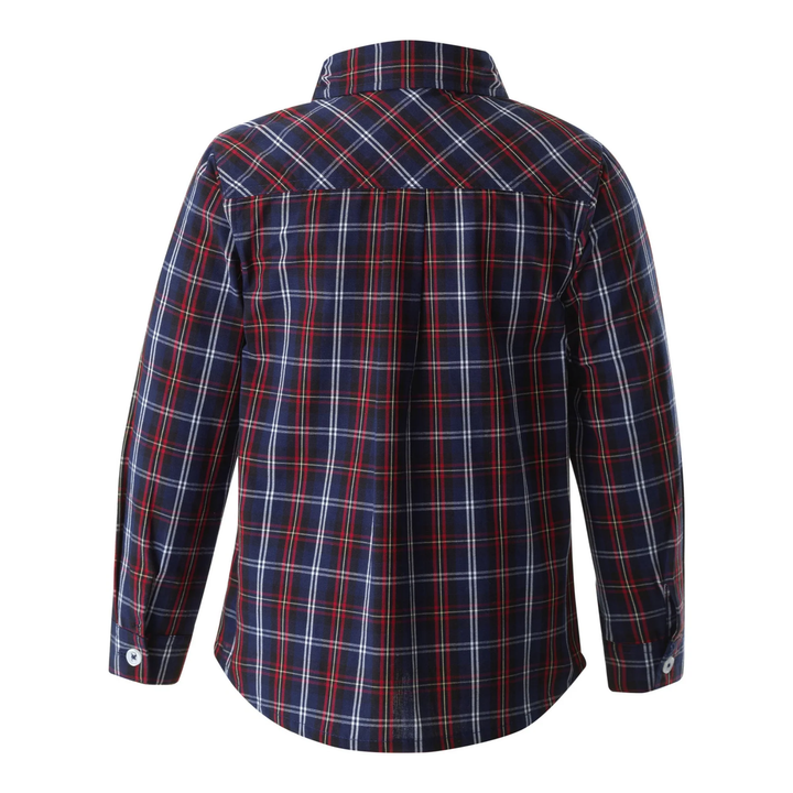 Check Shirt in Navy/Red back