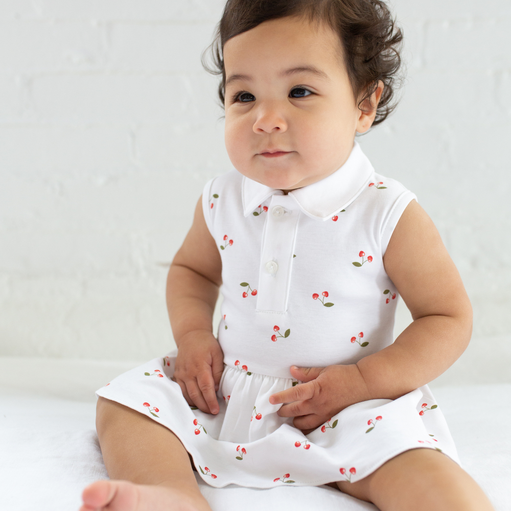 Cheery Cherry Polo Riley Romper