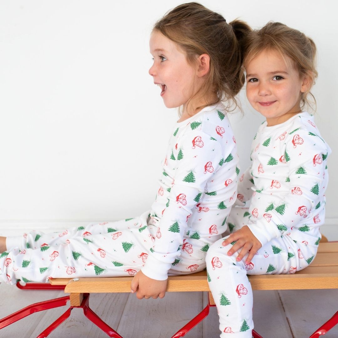 a girls wearing Classic Christmas Pajama Set