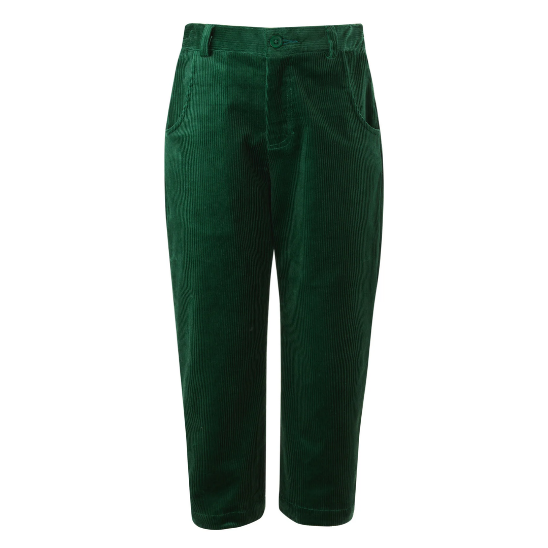 Cord Trousers in Green front