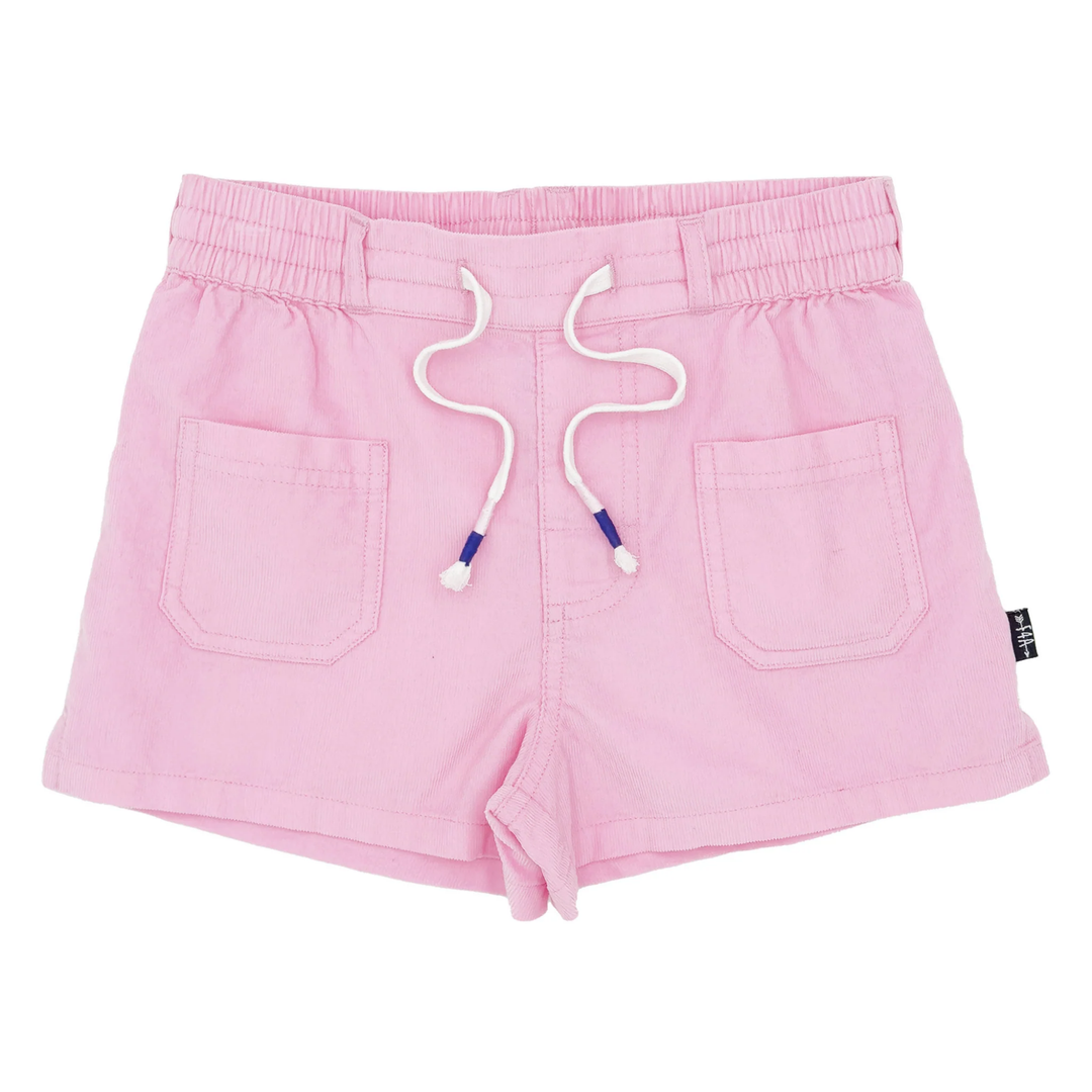 Costa Corduroy Short in Fairy Tale Pink front