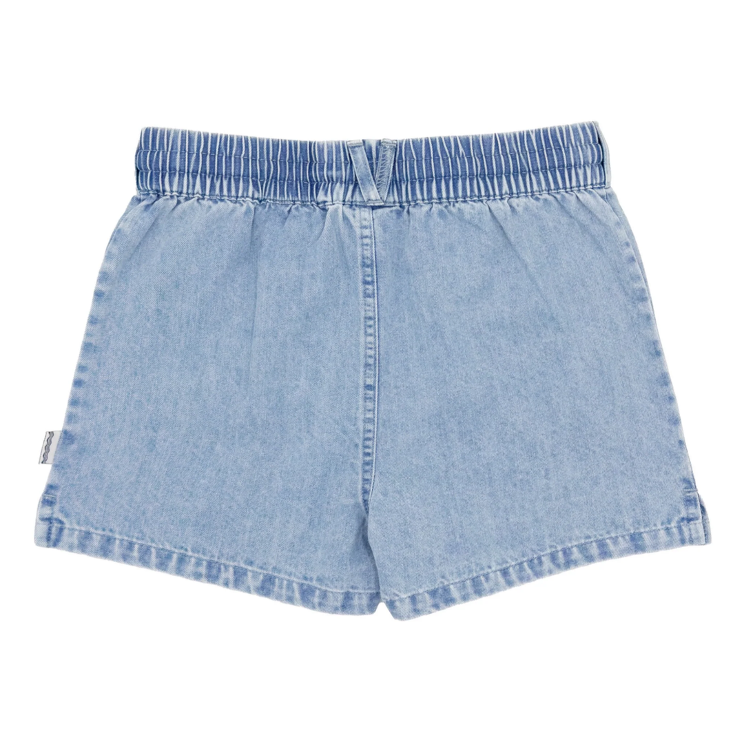 Costa Denim Short in Light Indigo back