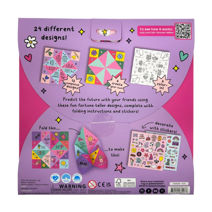 D.I.Y. Fortune Tellers Activity Kit - Set of 24 Designs back