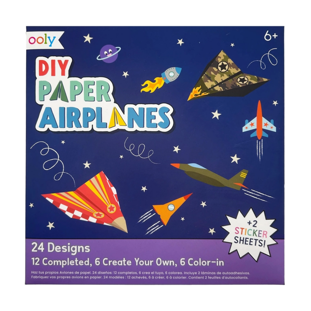 D.I.Y. Paper Air Planes Activity Kit - Set of 24 Designs front