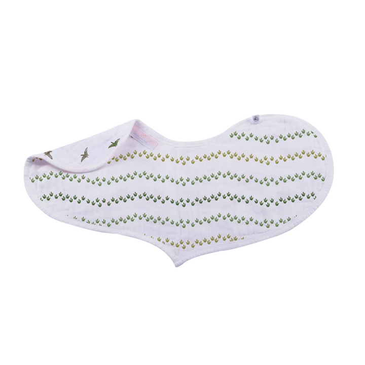 Dino Days Heart Burp Cloth Bibs back design